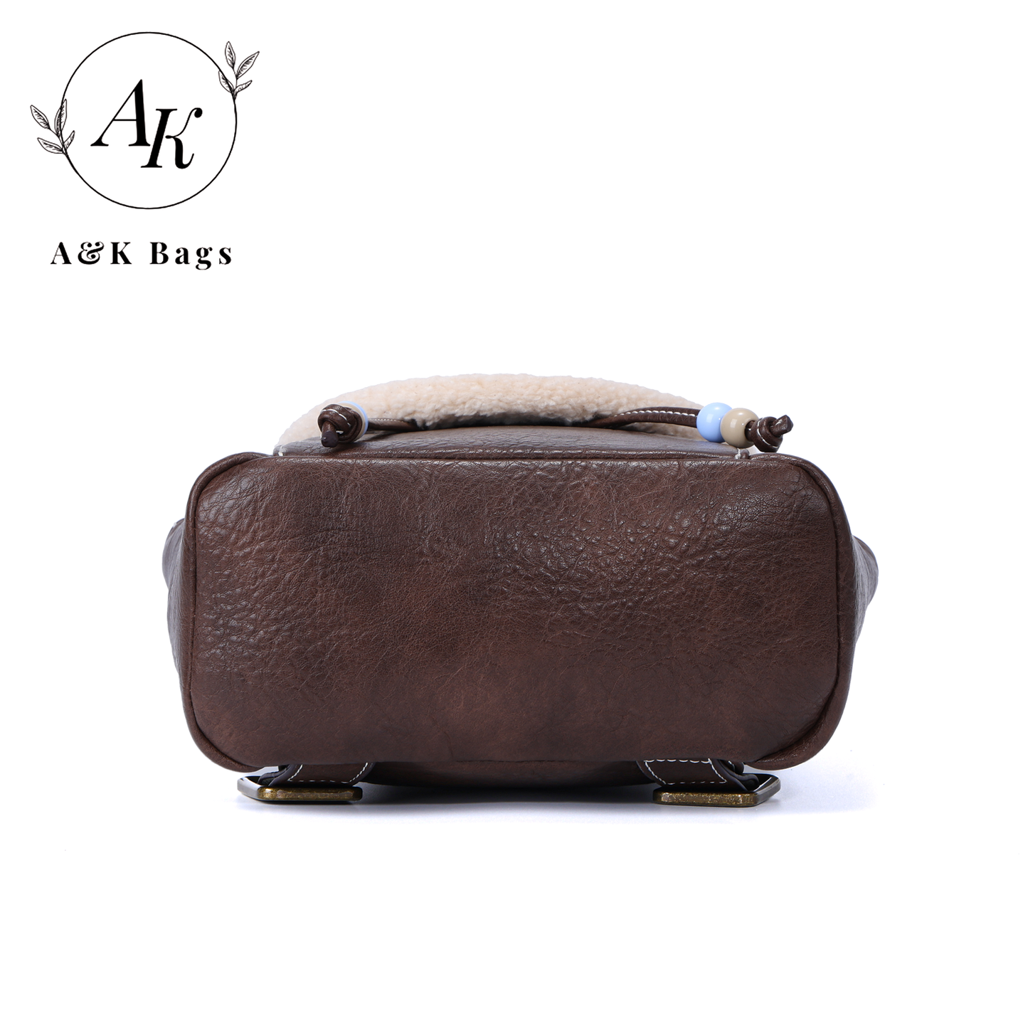 AK Western style Vintage Backpack with denim and wool trim