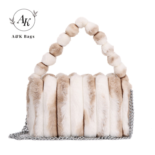 Winter Fluffy MINK Color Purse  Freja