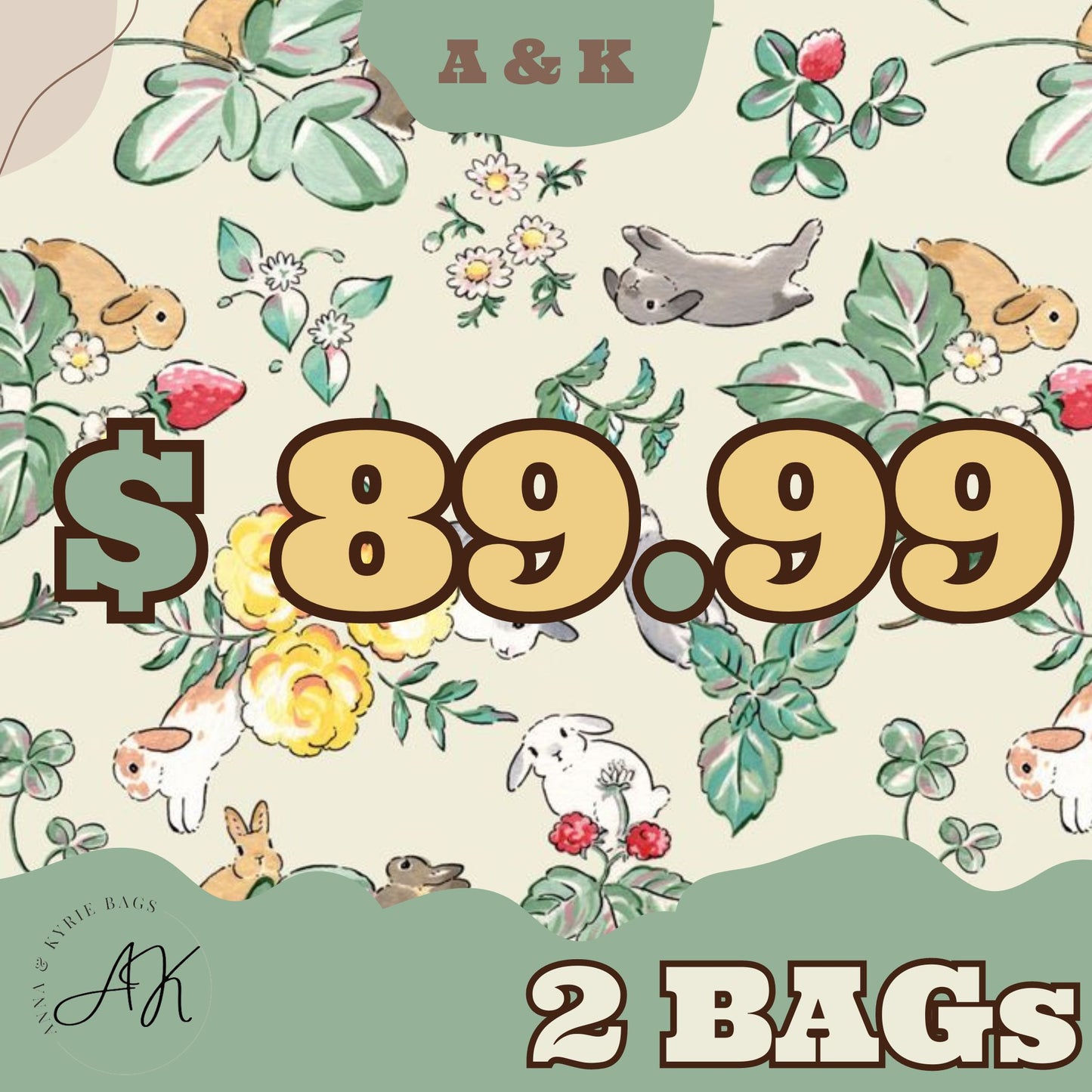 2 *39.99 A&K bags