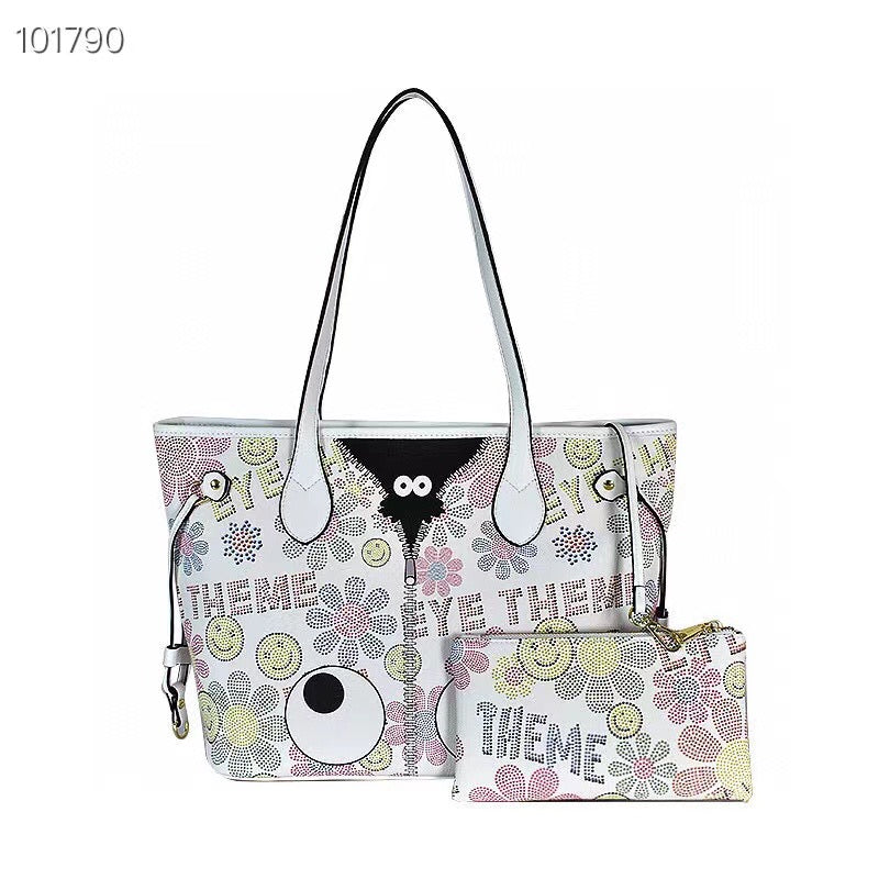 Retro Daisy Eye Tote with pouch