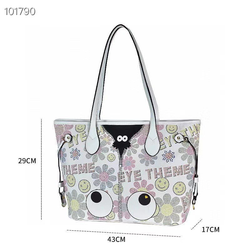 Retro Daisy Eye Tote with pouch