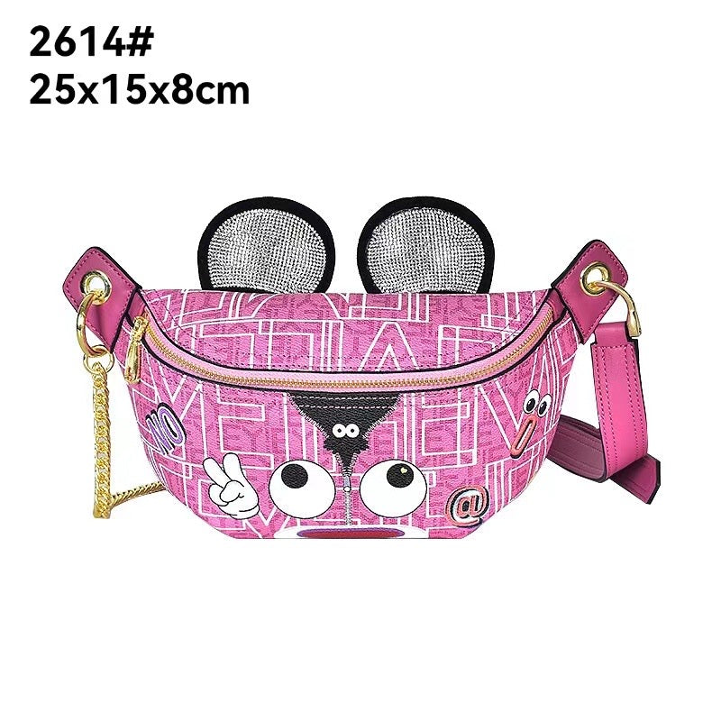 Pink Bear Sling Bag