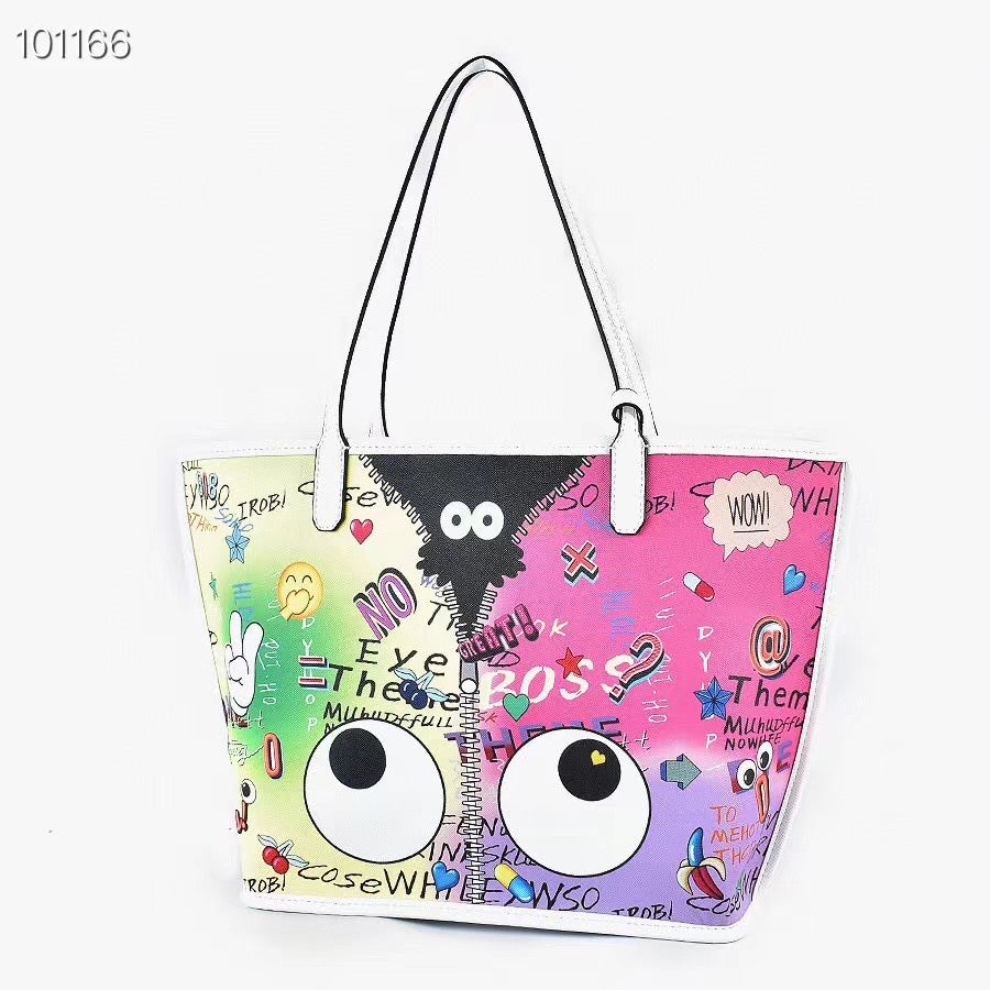 Rainbow Graffiti Eye Tote