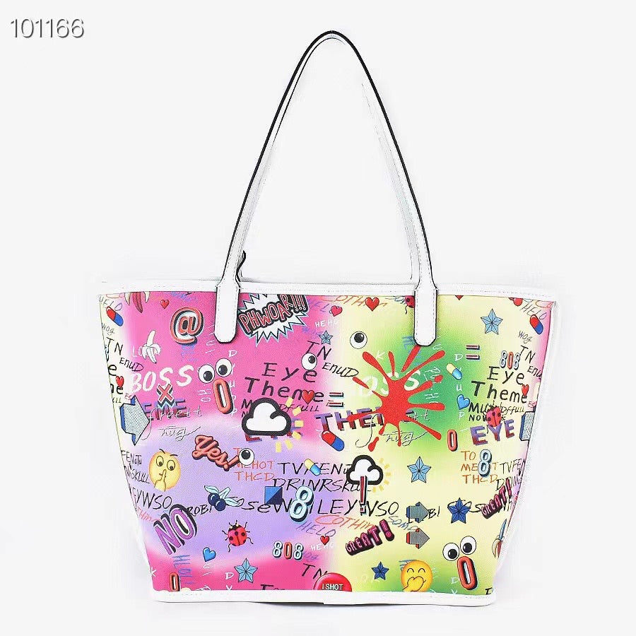 Rainbow Graffiti Eye Tote