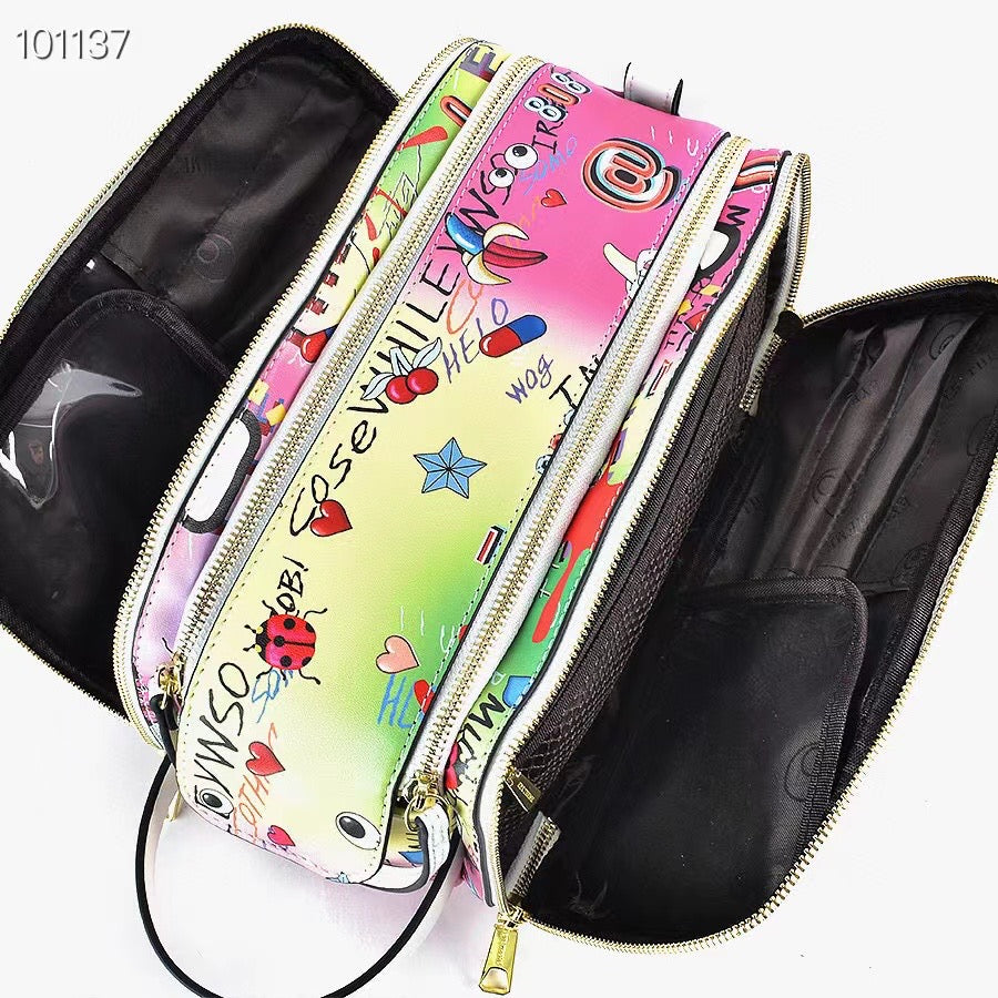 Rainbow Graffiti Eye Makeup Bag