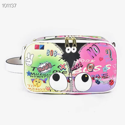 Rainbow Graffiti Eye Makeup Bag