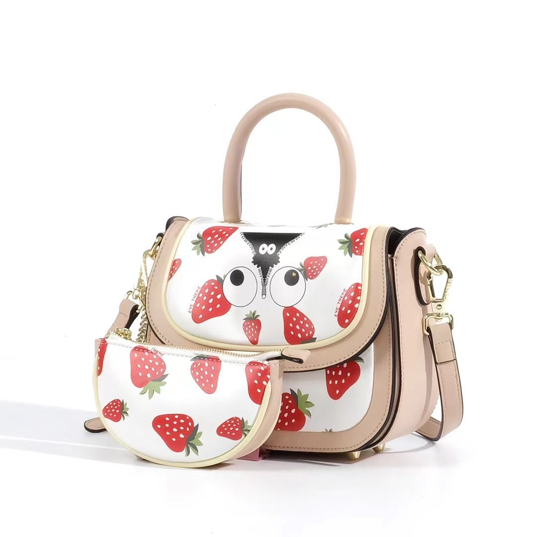 Strawberry Eye Bag With Purse