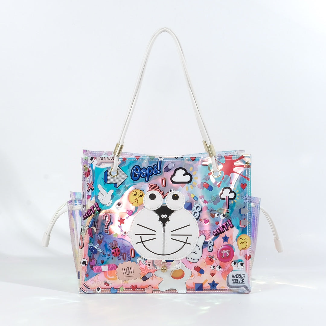 Anime face Iridescent Eye Tote