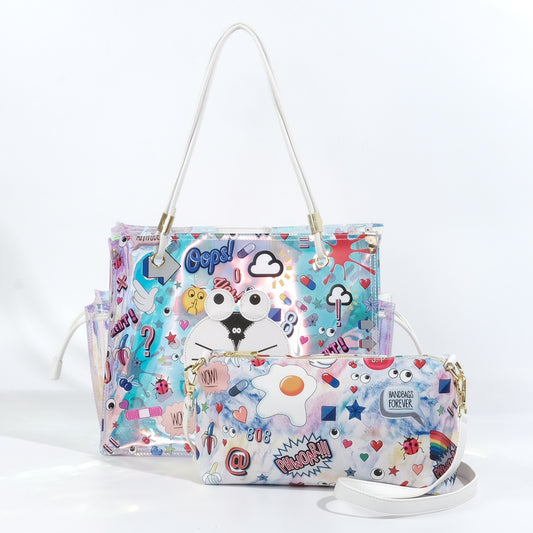 Anime face Iridescent Eye Tote