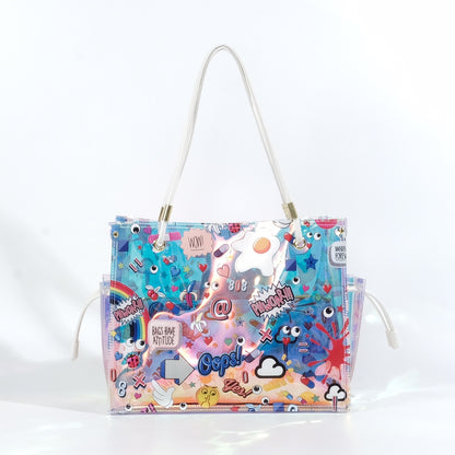 Anime face Iridescent Eye Tote