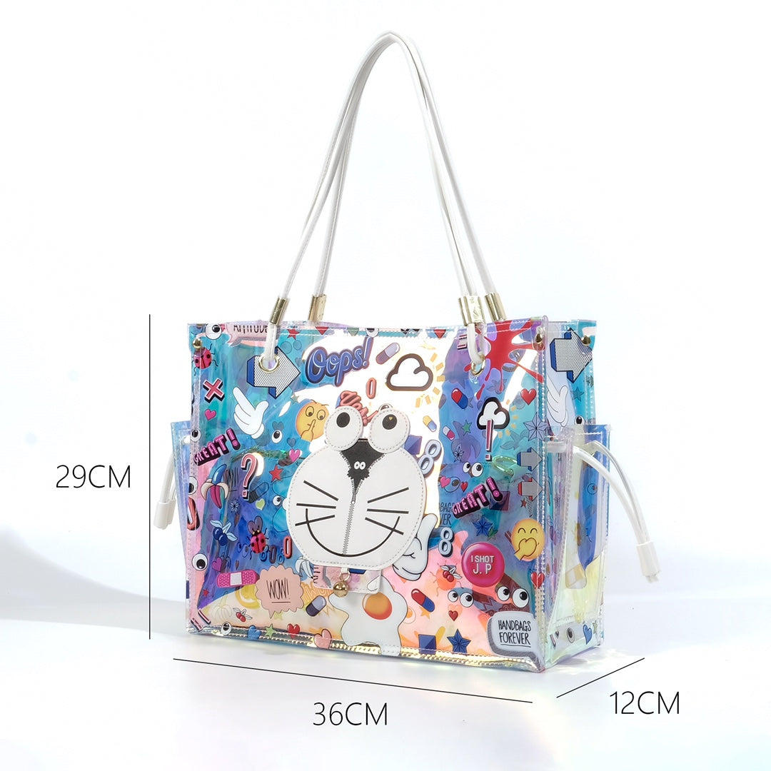 Anime face Iridescent Eye Tote