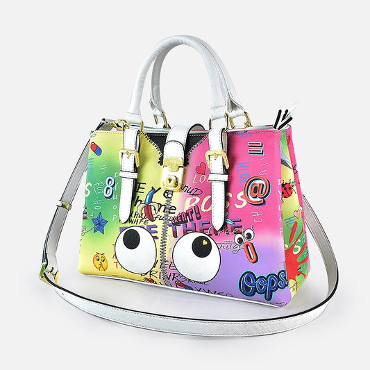 Rainbow Graffiti 3 Compartment Eye Tote